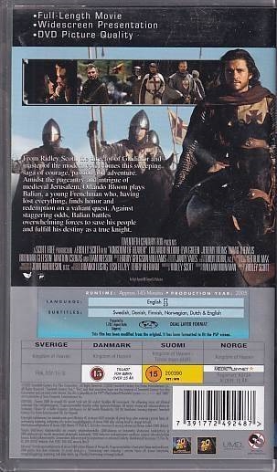 Kingdom Of Heaven - PSP UMD Film (B Grade) (Genbrug)